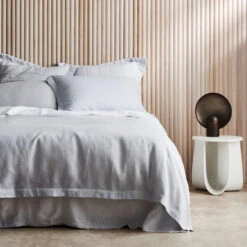 Abbotson Linen Quilt Cover -The Bed Rooms Shop abbotsonsilver