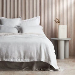 Abbotson Linen Quilt Cover -The Bed Rooms Shop abbotsonwhite