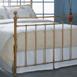 Blaxland Brass Bed Frame -The Bed Rooms Shop blaxland brass bed close up 600 1