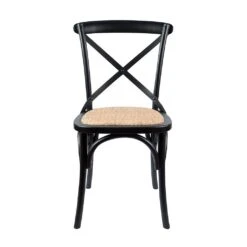 Rattan Dining Chair Black