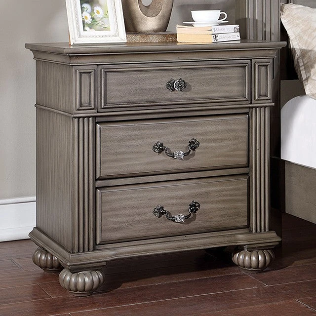 Syracuse Bedside Table - Grey Syracuse Bedside Table - Grey -The Bed Rooms Shop cm7129gy n 1