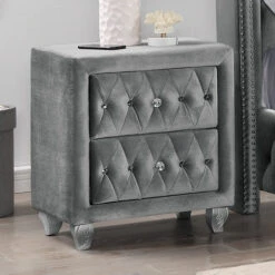 Zohar Bedside Table - Grey
