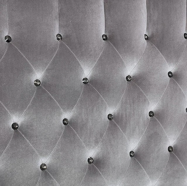 Alzir Upholstered Bed Frame - Grey Alzir Upholstered Bed Frame - Grey -The Bed Rooms Shop cm7150 4