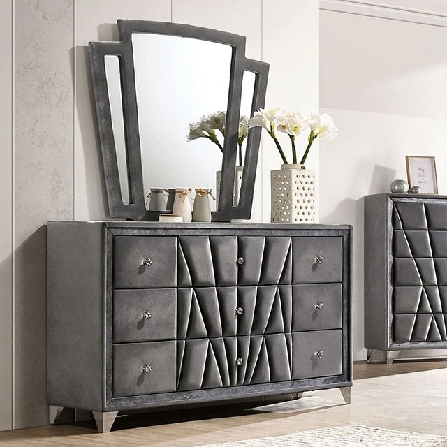Carissa Dressing Table - Grey Carissa Dressing Table - Grey -The Bed Rooms Shop cm7164d 1