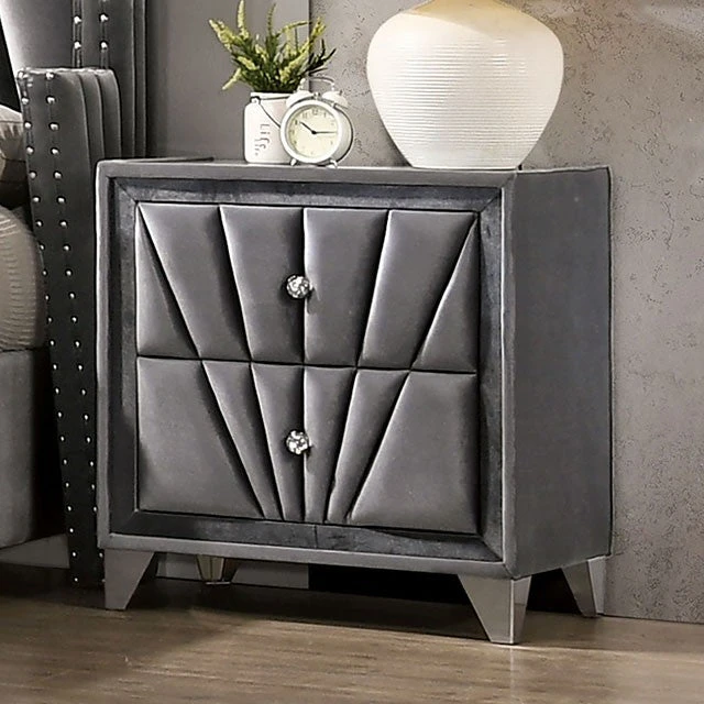 Carissa Bedside Table - Grey Carissa Bedside Table - Grey -The Bed Rooms Shop cm7164n 1