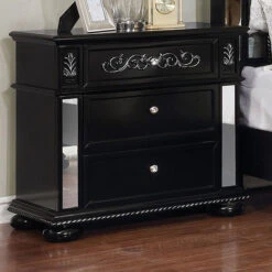 Azha Bedside Table - Black