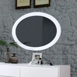 Lennart Oval Mirror - White