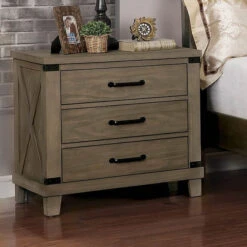 Bianca Bedside Table - Grey
