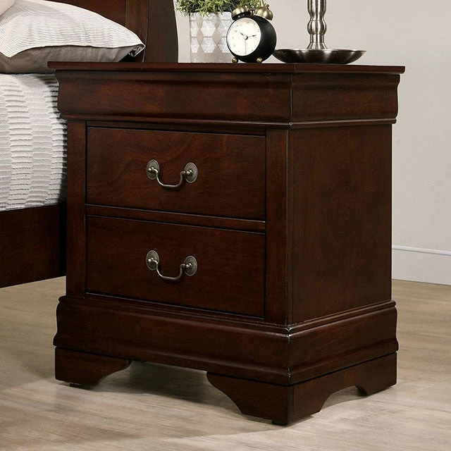 Louis Philippe Bedside Table - Cherry Louis Philippe Bedside Table - Cherry -The Bed Rooms Shop cm7966ch n 1