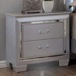 Bellanova Bedside Table - Silver