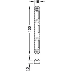 Cranked Hook Metal Bed Fitting -The Bed Rooms Shop cranked hook large strike plate