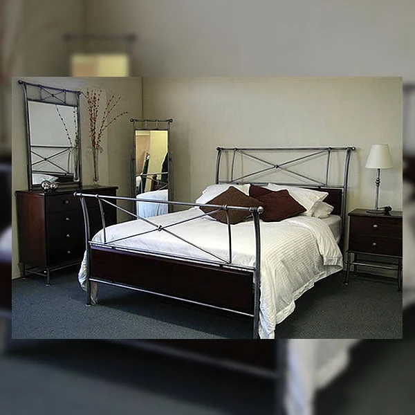 Darcy Metal Bed Frame Darcy Metal Bed Frame -The Bed Rooms Shop darcy timber and iron bed2
