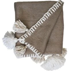 Handmade Stitch Stone Throw