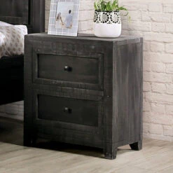 Oakridge Bedside Table - Charcoal