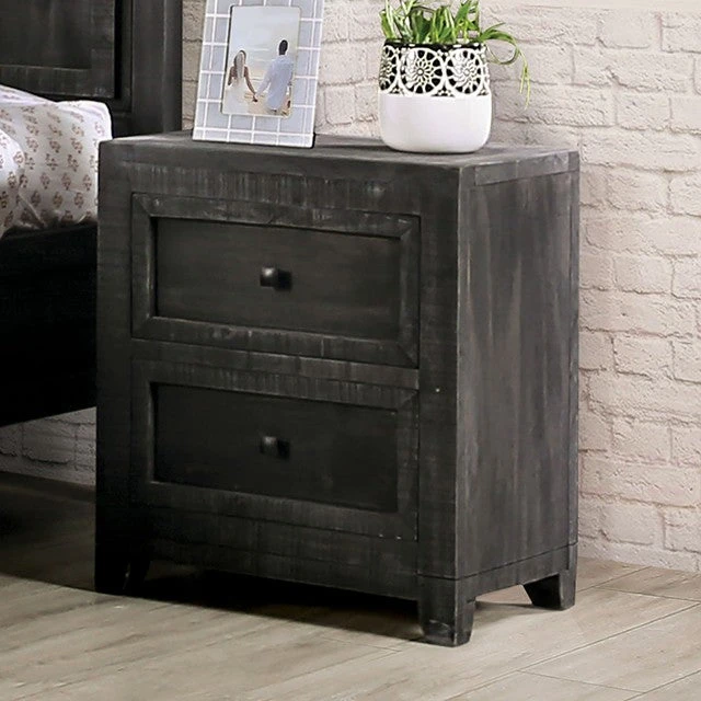 Oakridge Bedside Table - Charcoal Oakridge Bedside Table - Charcoal -The Bed Rooms Shop em7074dg n 1