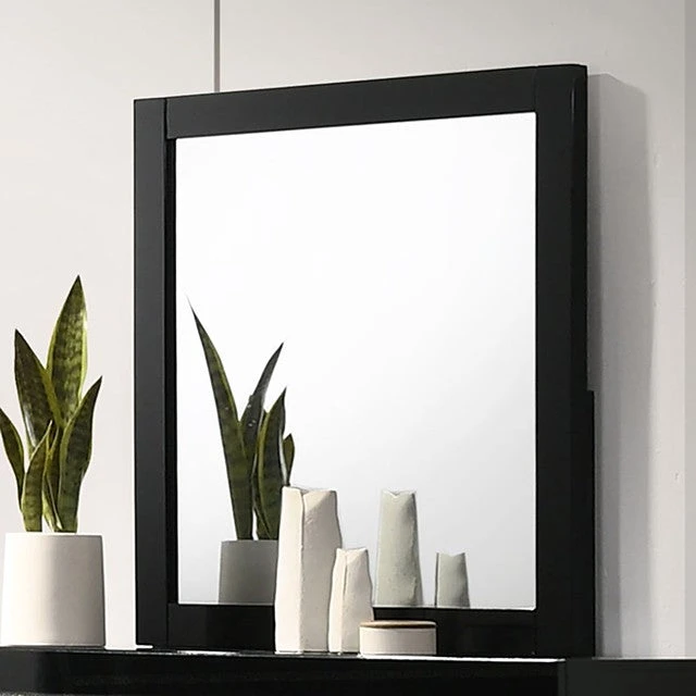 Magdeburg Mirror - Black Magdeburg Mirror - Black -The Bed Rooms Shop foa7038bk m 1