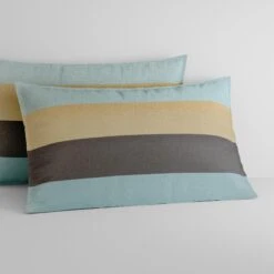 Reilly Club Stripe Quilt Cover Set - Blue Grass -The Bed Rooms Shop reilly club stripe quilt cover set 36