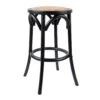 Rattan Kitchen Stool Black