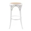 Rattan Kitchen Stool White