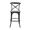 Rattan Bar Stool Black