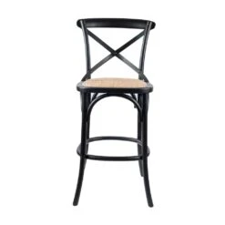 Rattan Bar Stool Black
